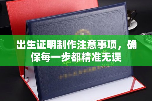 双清出生证明制作注意事项，确保每一步都精准无误