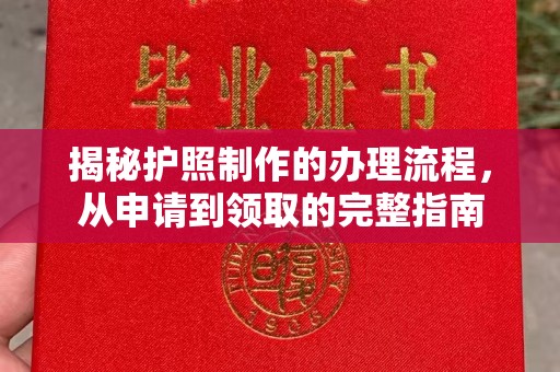 双清揭秘护照制作的办理流程，从申请到领取的完整指南
