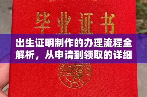 双清出生证明制作的办理流程全解析，从申请到领取的详细指南