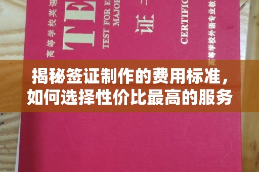 双清揭秘签证制作的费用标准，如何选择性价比最高的服务？