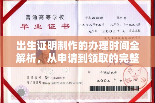双清出生证明制作的办理时间全解析，从申请到领取的完整指南